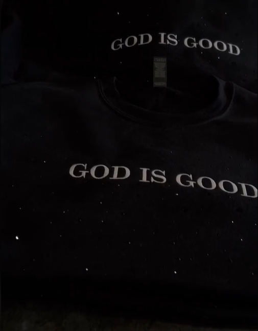 CREWNECK SWEATER  GOD IS GOOD - UNISEX